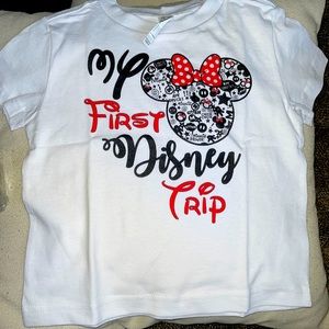 Toddler girls My first Disney trip white t shirt